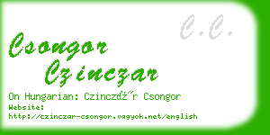 csongor czinczar business card